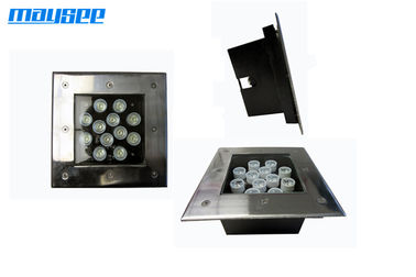 12V LED 인그라운드 라이트 브러쉬 스테인리스 스틸 트림 9w 12w 18w 야외 IP67